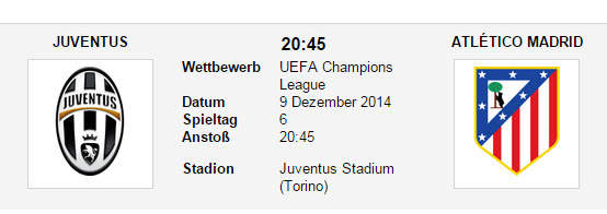 Wettquoten Juve Atletico