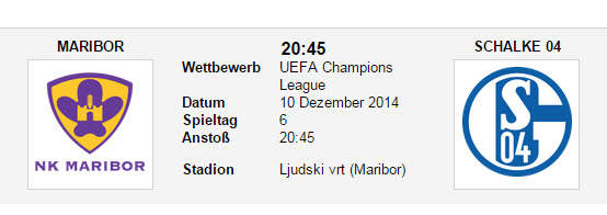 Wett Tipp Maribor Schalke