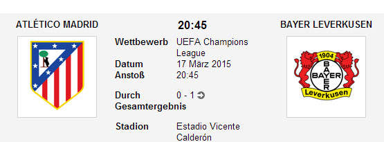 Wett Tipp Atletico Leverkusen