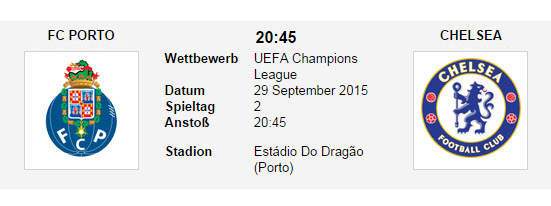 Wett Tipp Porto Chelsea