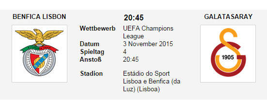 Wett Tipp Benfica Galatasaray