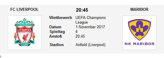 Wett Tipp Liverpool Maribor