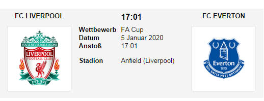 Wett Tipp Liverpool Everton 05 01 20